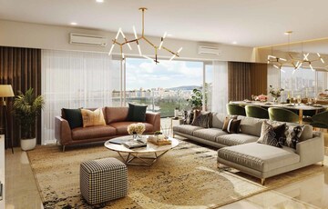 Living Room in 4 BHK Apartment at LnT Elixir Reserve, Powai – for Sale