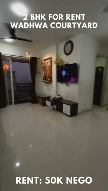 Living Room in 2 BHK Apartment at Courtyard by Narang Realty and The Wadhwa Group, Pokhran Road No 2 – for Rent