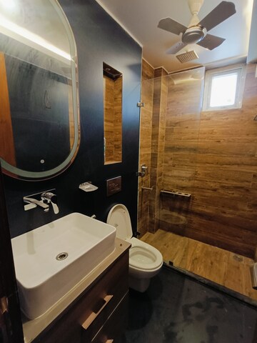 Bathroom in 4 BHK Builder Floor at Ansal API Esencia, Sector 67 – for Rent