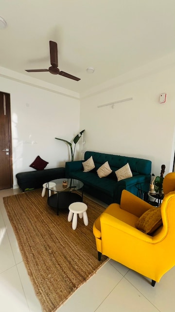 Living Room in 3 BHK Apartment at Prestige Tranquil, Kokapet – for Rent