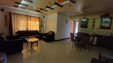 Living Room in 3 BHK Apartment at Cosmos Tower, Majiwada – for Rent
