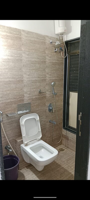Bathroom in 1 BHK Apartment at Vaibhavlaxmi Peak 25, Vikhroli East – for Rent