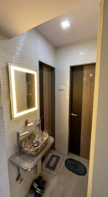 Bathroom in 1 BHK Apartment at Sita Vihar CHS, Naupada – for Rent