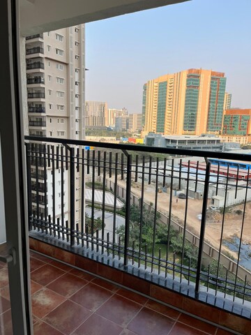 Balcony in 2.5 BHK Apartment at Prestige High Fields, Gachibowli – for Rent