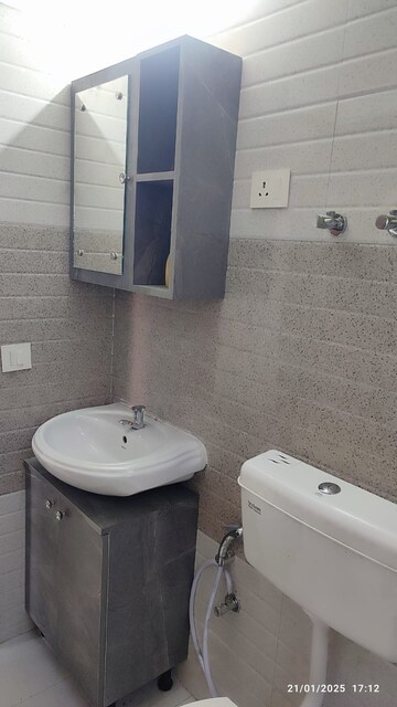 Bathroom in 2 BHK Apartment at Signature Orchard Avenue 2, Sector 93 – for Rent
