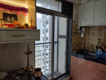 Kitchen in 2.5 BHK Apartment at Runwal Eirene, Balkum Pada – for Rent