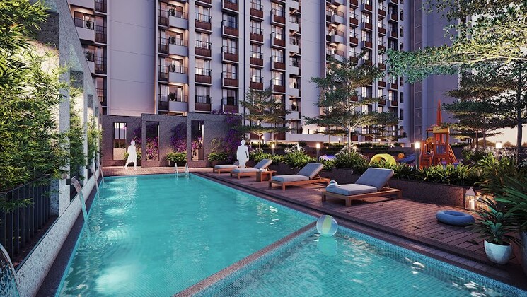 Swimming Pool, sun-atmosphere 3 Bedroom 1492 Sq.Ft. Apartment In Shela Ahmedabad 8170728