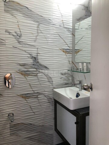 Bathroom in 1.5 BHK Apartment at Runwal Forests, Kanjurmarg West – for Rent
