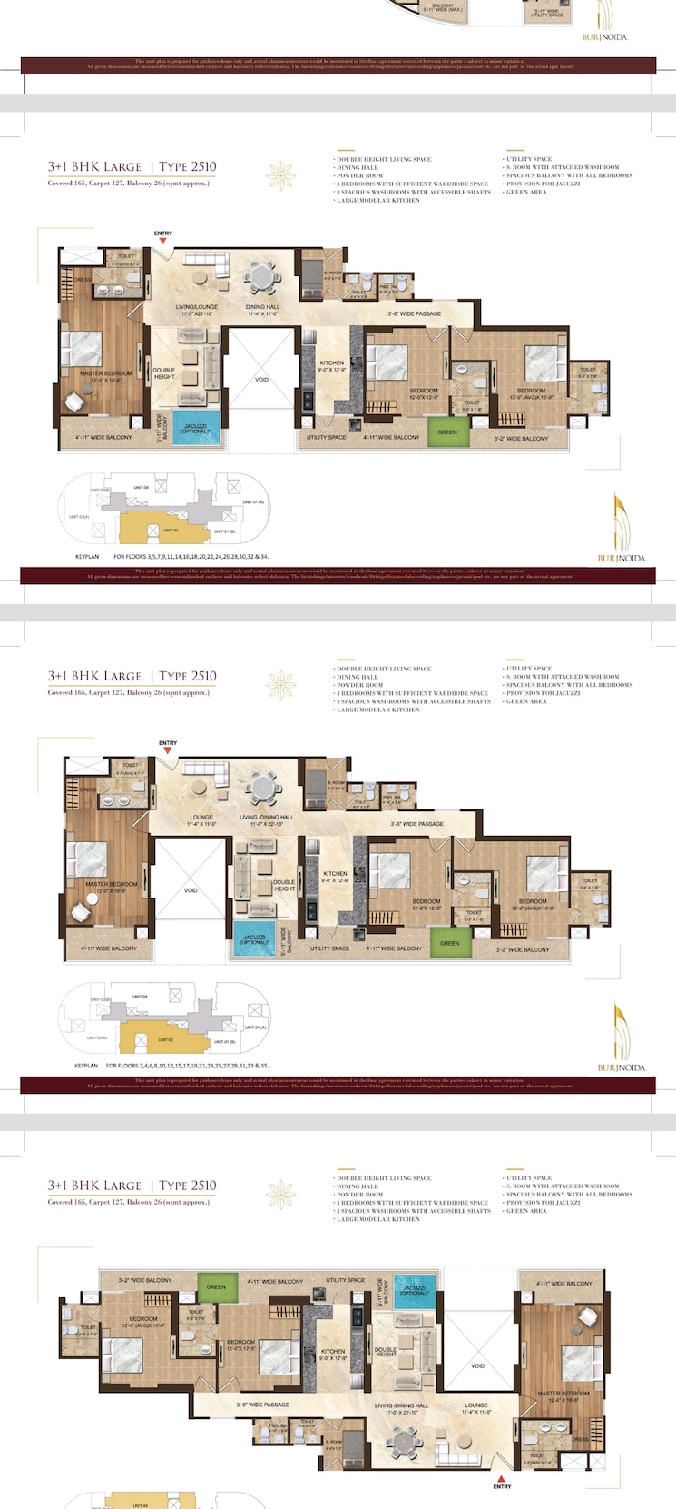 Floor Plan, le-solitairian-city 3 Bedroom 1425 Sq.Ft. Apartment In Sector 25 Yamuna Expressway Greater Noida 8171522