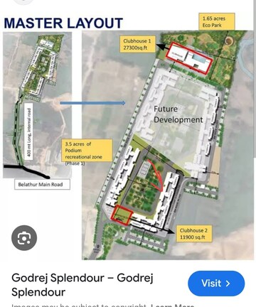 Master Plan in 2 BHK Apartment at Godrej Splendour, Whitefield – for Sale