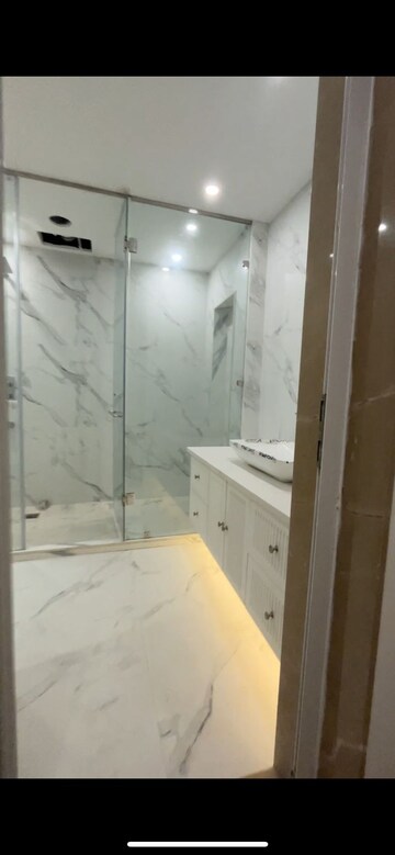 Bathroom in 3 BHK Builder Floor at Infinite Luxury, South City 2 – for Rent