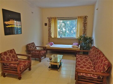Living Room in 1 BHK Apartment at Shahenshah CHS, Koregaon Park – for Rent