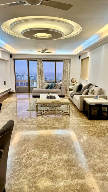 Living Room in 4 BHK Apartment at Oberoi Realty Sky Heights, Andheri West – for Rent