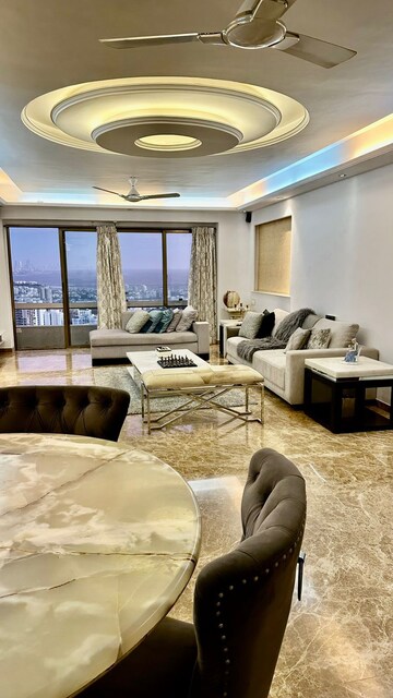 Living Room in 4 BHK Apartment at Oberoi Realty Sky Heights, Andheri West – for Rent