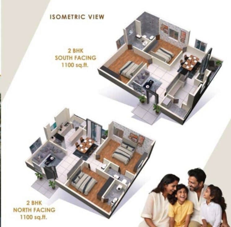 Floor Plan, madhurawada 2 Bedroom 1100 Sq.Ft. Apartment In Madhurawada Vizag 8173039
