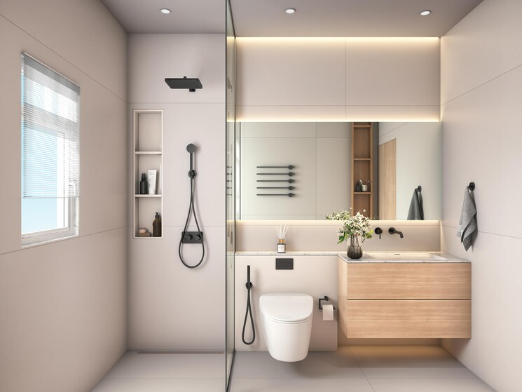 Bathroom, raj-imperia 1 Bedroom 441 Sq.Ft. Apartment In Malad West Mumbai 8173625