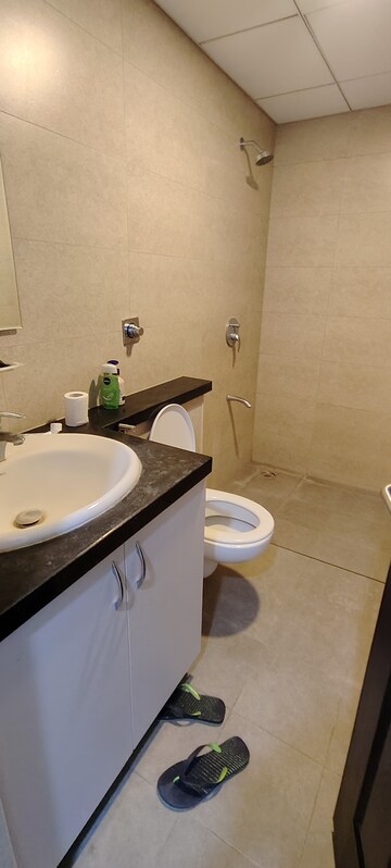 Bathroom in 3 BHK Apartment at Sobha Palm Courts, Kogilu – for Rent