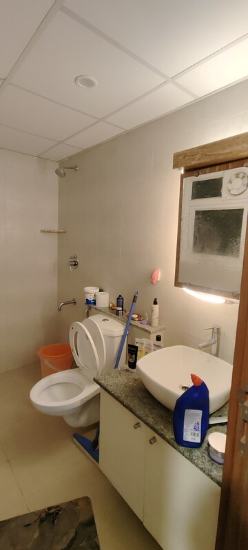 Bathroom in 3 BHK Apartment at Bhartiya City Nikoo Homes II, Thanisandra Main Road – for Rent