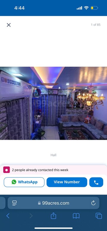 Living Room in 2 BHK Apartment at Windlass River Valley, Harrawala – for Sale