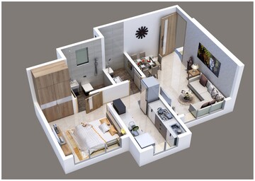 Floor Plan in 1 BHK Apartment at Siddhivinayak Kasturi Blossom, Kashimira – for Sale
