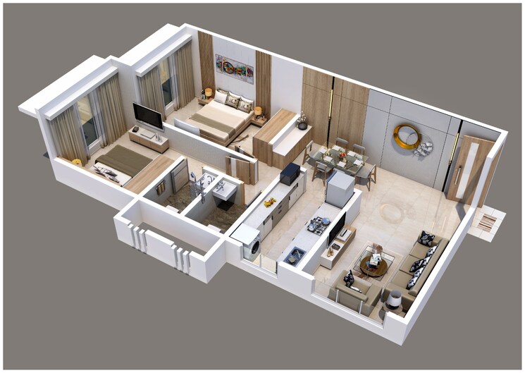Floor Plan, siddhivinayak-kasturi-blossom 1 Bedroom 415 Sq.Ft. Apartment In Kashimira Thane 8174100