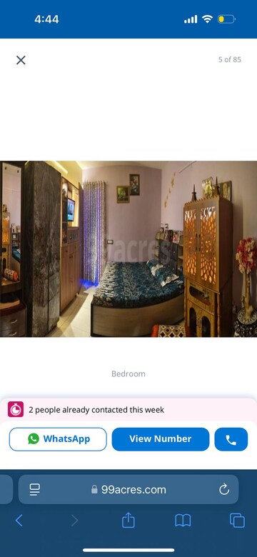 Bedroom in 2 BHK Apartment at Windlass River Valley, Harrawala – for Sale