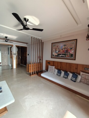 Living Room in 3.5 BHK Apartment at Bhimjyani Verraton, Thane West – for Rent