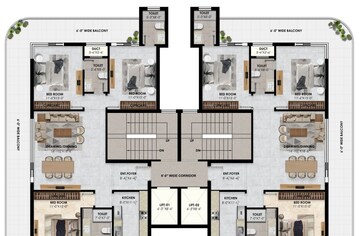 Floor Plan in 3 BHK Apartment at Ambala Highway – for Sale