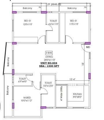 3 BHK Apartment – Map Location View at Sarjapur - for Sale