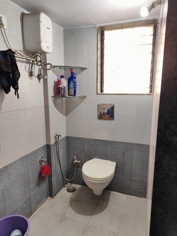 Bathroom in 1 BHK Apartment at Shubharambh Complex, Manpada – for Rent