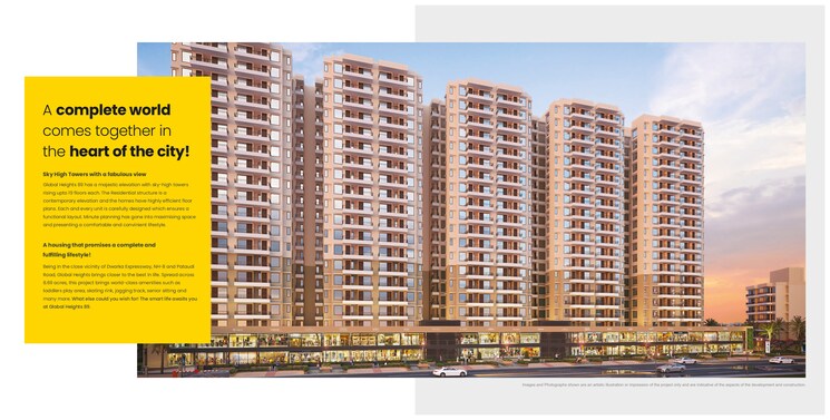 Exterior View, breez-global-heights-89 3 Bedroom 745 Sq.Ft. Apartment In Sector 89 Gurgaon 8176707