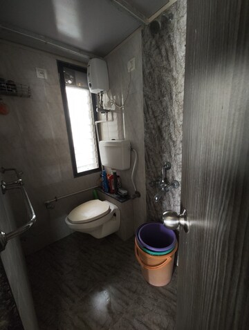 Bathroom in 1 BHK Apartment at Sumit Greendale, Virar West – for Rent