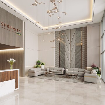 Living Room in 3.5 BHK Apartment at Rishita Manhattan, Sarsawan – for Sale