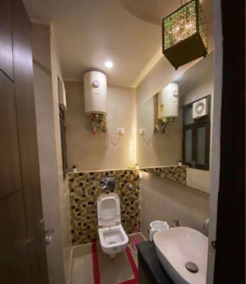 Bathroom in 2 BHK Builder Floor at Dwarka Mor – for Rent