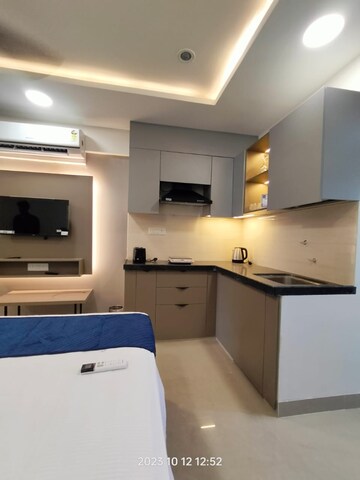 Kitchen in Studio Apartment at Okay Plus Solitaire Suites, Jeerota – for Rent