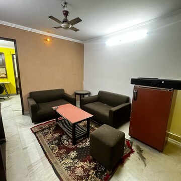 Living Room in 1.5 BHK Builder Floor at Malviya Nagar – for Rent