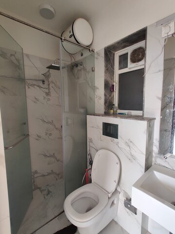 Bathroom in 4 BHK Apartment at Raheja Ridgewood, Goregaon East – for Rent