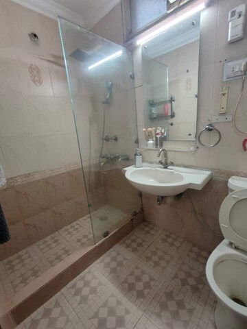 Bathroom in 2 BHK Builder Floor at Malviya Nagar – for Rent
