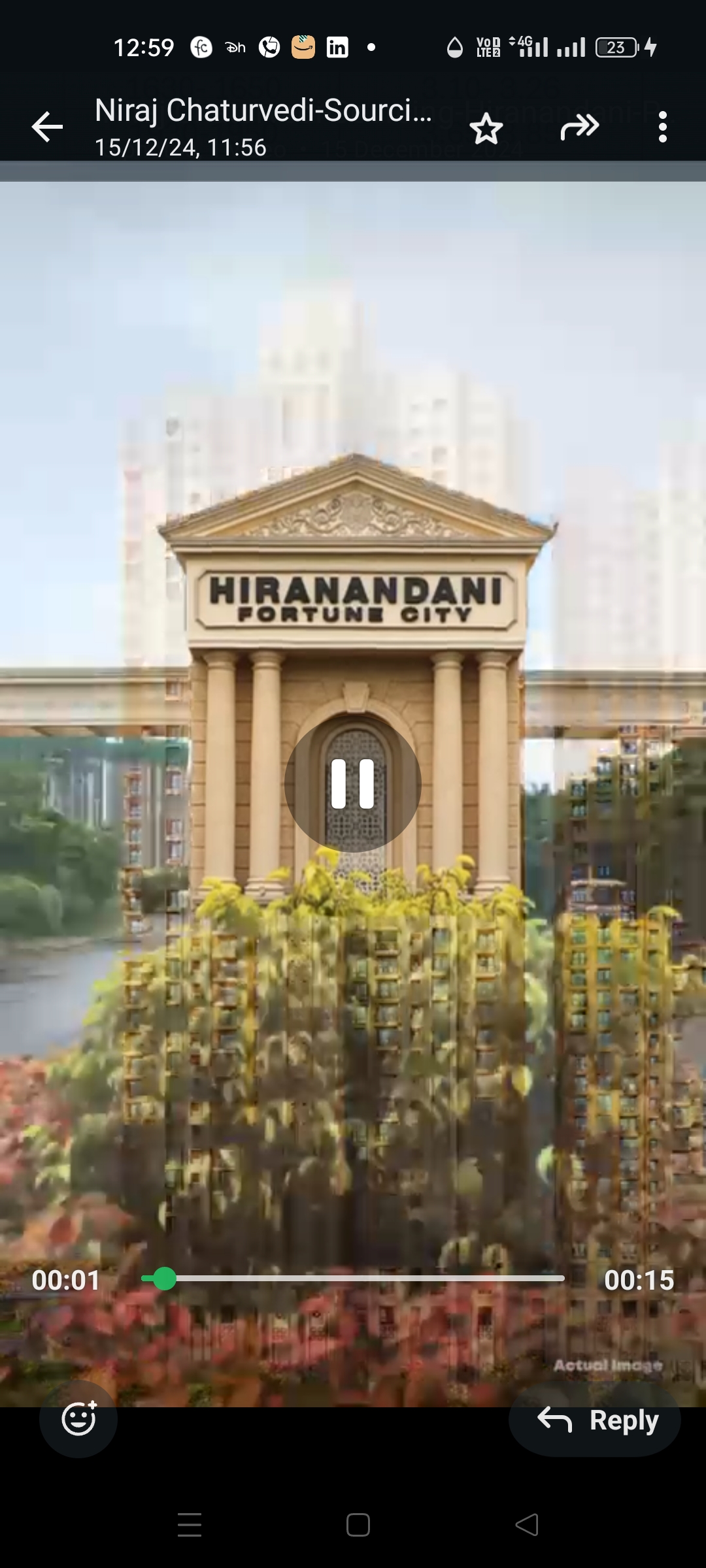4 BHK Apartment For Sale in Hiranandani Fortune City