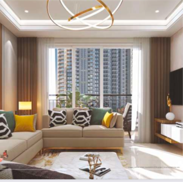 Living Room in 2.5 BHK Apartment at Prateek Grand Begonia, Pratap Vihar – for Sale