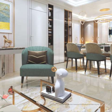 Living Room in 2.5 BHK Apartment at Prateek Grand Begonia, Pratap Vihar – for Sale