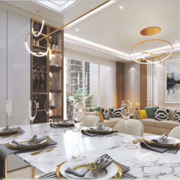 Living Room in 3 BHK Apartment at Prateek Grand Begonia, Pratap Vihar – for Sale