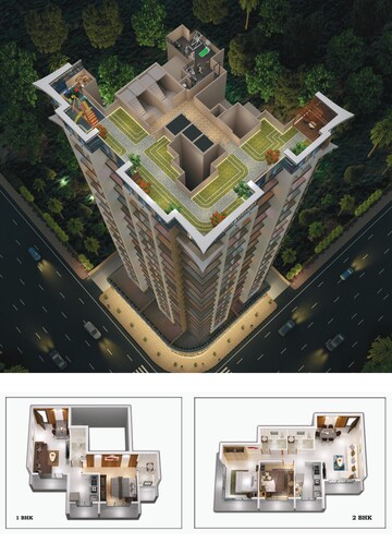 Terrace in 2 BHK Apartment at Giriraj Sapphire, Kharghar Sector 35e – for Sale
