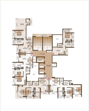 Floor Plan in 2 BHK Apartment at Giriraj Sapphire, Kharghar Sector 35e – for Sale