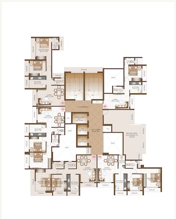 Floor Plan in 2 BHK Apartment at Giriraj Sapphire, Kharghar Sector 35e – for Sale