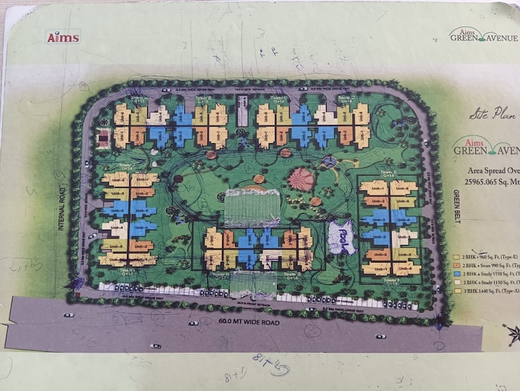 Master Plan, aims-greens-avenue 2 Bedroom 960 Sq.Ft. Apartment In Sector 4, Greater Noida Greater Noida 8179359