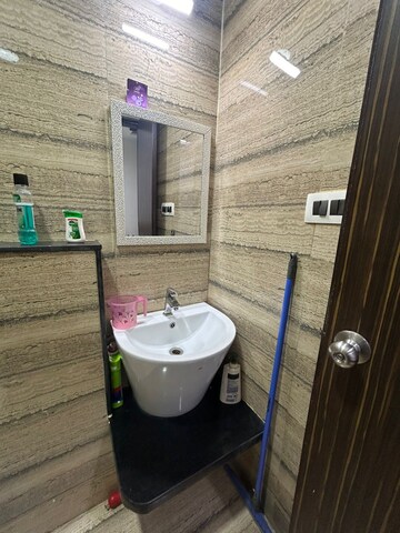 Bathroom in 2 BHK Apartment at Gala Pride Palms, Kolshet Road – for Rent