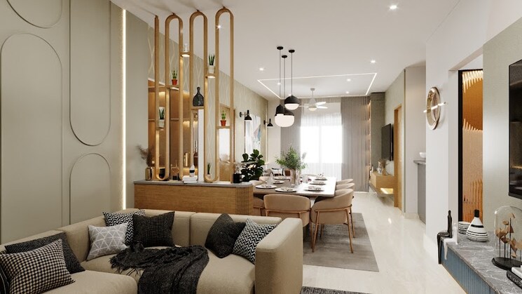 Living Room, bricks-skywoods 3 Bedroom 1725 Sq.Ft. Apartment In Tellapur Hyderabad 8179732