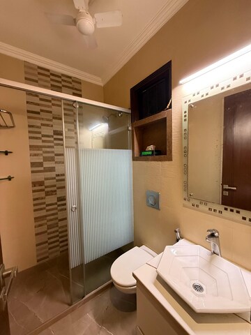 Bathroom in 3 BHK Builder Floor at Kalkaji – for Rent