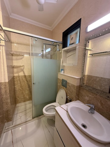 Bathroom in 3 BHK Builder Floor at Kalkaji – for Rent